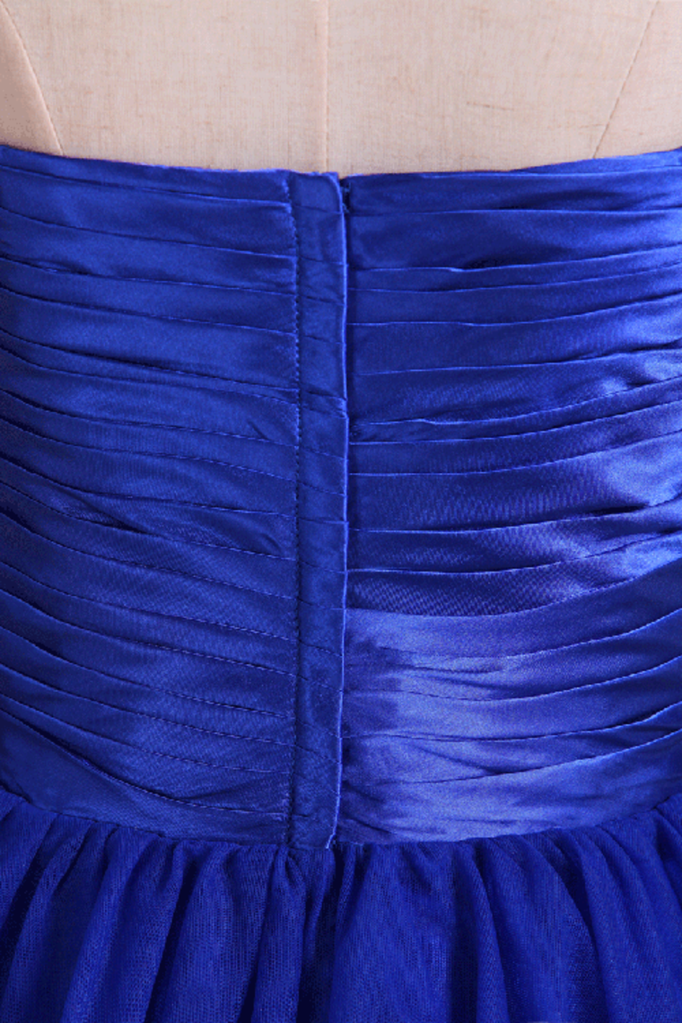2023 Homecoming Dresses Off The Shoulder Dark Royal Blue A Line Tulle With Ruffles