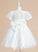 With Bow(s) Gemma A-Line Flower Short Neck Sleeves Dress Flower Girl Dresses Girl Knee-length Scoop Tulle/Lace -