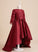 Dress Flower Satin/Lace Margaret Flower Girl Dresses A-Line 1/2 Scoop - Asymmetrical Sleeves Neck Girl