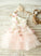 Dress - Claire Flower Girl Dresses Tulle Sleeveless With Knee-length A-Line Girl Flower(s) One-Shoulder Flower