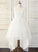 - Neck Girl A-Line Scoop Sleeveless Tulle/Lace Asymmetrical Dress Claire Flower Girl Dresses Flower