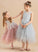 Neck Dress Scoop Tea-length Flower Girl Dresses Sleeveless A-Line Madeleine Tulle/Lace Girl Flower -