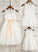 Sash/Bow(s) With - Dress Esmeralda Girl Tea-length Scoop Flower Girl Dresses Neck A-Line/Princess Flower Tulle/Lace Sleeveless