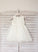 Flower Scoop With Girl Dress Satin/Tulle Angela Knee-length A-Line - Neck Lace Flower Girl Dresses Sleeveless