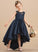 Flower Girl Dresses Asymmetrical - Flower Sleeveless Girl With Bow(s) Ashlyn Satin Neck Scoop Dress Ball-Gown/Princess