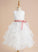 Sleeveless - Flower Lace/Sash Neck Dress Ball-Gown/Princess Organza Rhianna With Girl Scoop Tea-length Flower Girl Dresses