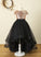 A-Line Asymmetrical With - Flower Dress Scoop Girl Sleeveless Kayden Neck Tulle/Sequined Bow(s) Flower Girl Dresses