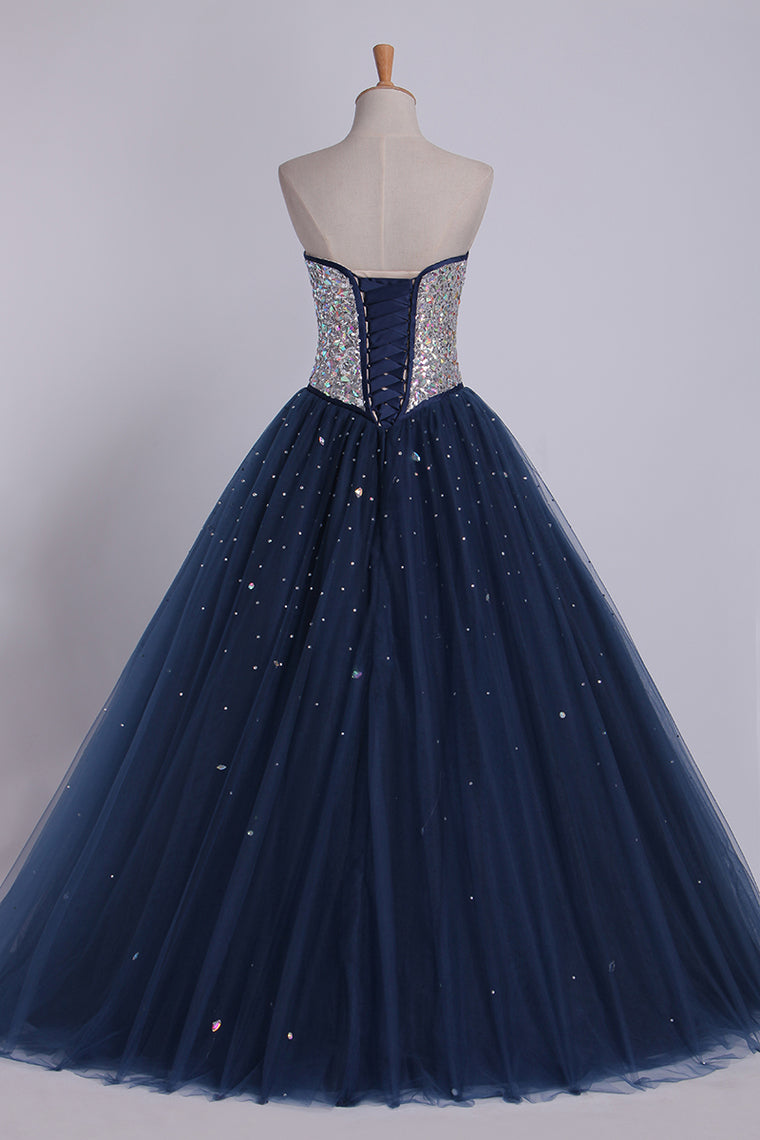 2023 Bicolor Quinceanera Dresses Sweetheart Ball Gown Floor-Length Beaded Bodice