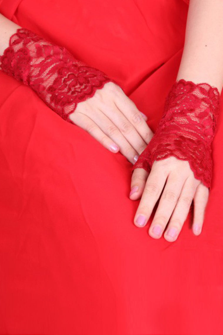2023 Lace Wrist Length Bridal Gloves #ST0076
