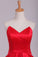 2023 Red Asymmetrical Prom Dresses V Neck Satin Red