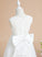 Janey Neck Flower Girl Dresses Lace/Bow(s) Satin/Tulle Girl With Sleeveless Ankle-length A-Line Scoop - Dress Flower