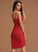 Sheath Giovanna V-Neck Stretch Dresses Formal Dresses Crepe