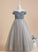 Neck Malia Tulle/Sequined Girl Flower Girl Dresses Flower A-Line Floor-length Scoop Dress Sleeveless -