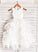 Flower Girl Dresses - Ball Katrina Organza Sleeveless Girl With Flower Dress Neck Gown Floor-length Scoop Ruffles
