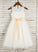 Sash/Bow(s) With - Dress Esmeralda Girl Tea-length Scoop Flower Girl Dresses Neck A-Line/Princess Flower Tulle/Lace Sleeveless