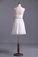 2023 Graduation Dress Beaded Sweetheart Neckline And Waistline Pleated Bodice Chiffon White Short/Mini