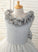 Flower Neck With A-Line Bow(s) Rowan Satin/Tulle Knee-length Sleeveless Scoop Flower Girl Dresses - Girl Dress