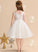 Straps A-Line - Girl Flower Girl Dresses Knee-length Tulle/Lace Sleeveless Flower Jenny Dress