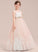 Dress Kathryn Scoop Floor-length Neck Beading Flower - With Flower Girl Dresses Sleeveless Ball-Gown/Princess Girl Satin/Tulle/Lace