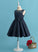 A-Line Dress Neck Sleeveless Girl Paulina Knee-length Flower Girl Dresses Satin Beading/Bow(s) Scoop Flower - With