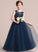 Girl Lyla Neck Sleeveless Floor-length Scoop Dress Flower Girl Dresses A-Line Satin/Tulle/Lace Flower -