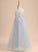 Floor-length Flower Sleeveless Neck Flower Girl Dresses Tulle Olive - A-Line Beading/Sequins/Bow(s) With Dress Scoop Girl