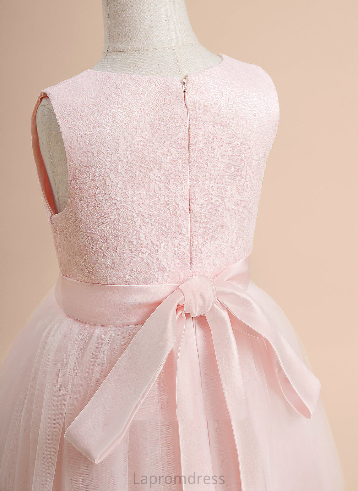 Sleeveless Scoop - Knee-length Flower Flower Girl Dresses Dress Lace Joslyn Neck Girl Satin/Tulle With A-Line