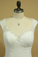 2023 Lace Wedding Dresses Sheath V-Neck Court Train Beaded Neckline