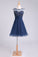 2023 Homecoming Dresses A Line Scoop Short/Mini With Beading&Sequins