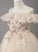 Girl Tulle/Sequined Flower Girl Dresses Floor-length Off-the-Shoulder Lace - Flower Sleeveless Gillian With Dress A-Line