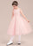 With A-Line/Princess Scoop Tea-length Dress Mila Bow(s) Tulle Sleeveless - Neck Girl Flower Girl Dresses Flower