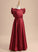 Scoop Sleeves Girl Satin A-Line Beading/Sequins Floor-length - Flower Dress Short Jasmine Flower Girl Dresses Neck With