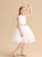 - Satin/Lace Flower Girl Scoop Knee-length Sash With Neck Dress Flower Girl Dresses A-Line/Princess Sleeveless Anika
