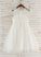 Claudia A-Line Dress Knee-length - Flower Scoop Tulle/Lace Girl Flower Girl Dresses Sleeveless Neck