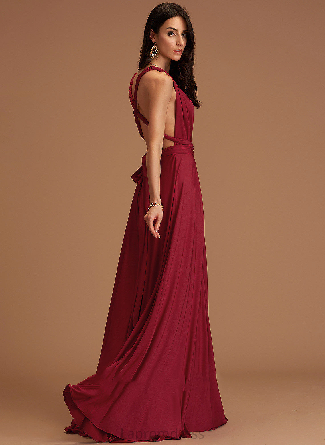 Kendall V-Neck Dresses Jersey A-line Formal Dresses