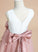 Tea-length A-Line - With Dress Satin/Tulle Flower(s)/Bow(s) Whitney Flower Neck Girl Sleeveless Scoop Flower Girl Dresses