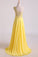 2023 Hot One Shoulder A Line Prom Dress Beaded Tulle And Chiffon Court Train