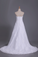 2023 Wedding Dresses Strapless Tulle With Applique Chapel Train