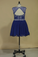 2023 A Line Scoop Beaded Bodice Chiffon Short/Mini Homecoming Dresses