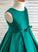 Flower Girl Dresses Satin Cloe Knee-length Neck - A-Line/Princess Sleeveless Ruffles Girl Dress With Scoop Flower