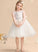 Straps A-Line - Girl Flower Girl Dresses Knee-length Tulle/Lace Sleeveless Flower Jenny Dress