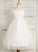 Lace/Sash Flower Flower Girl Dresses - Satin/Tulle Rita Sleeveless Dress Tea-length With Square A-Line Girl Neckline
