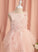 Scoop - April Dress Tulle With Girl Sleeveless Lace/Flower(s)/V Ball-Gown/Princess Neck Back Flower Girl Dresses Asymmetrical Flower