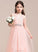 Ruffles/Beading/Sequins Sleeveless - Girl With Tulle Floor-length V-neck A-Line Flower Girl Dresses Yvonne Dress Flower