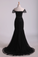 2023 Off The Shoulder Prom Dresses Mermaid Train Floor Length With Beading