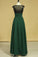 2023 Prom Dresses Scoop A Line With Ruffles & Applique Floor Length New