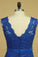 2023 Sheath/Column Evening Dresses Off The Shoulder Lace With Ribbon Dark Royal Blue