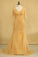 2023 Plus Size Half Sleeves V Neck Mother Of The Bride Dresses Mermaid Tulle With Applique Sweep Train Color Gold