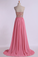 2023 Prom Gown A-Line Sweetheart Sweep/Brush With Beading&Rhinestone Chiffon