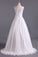 2023 Spaghetti Straps With Applique & Handmade Flowers Chiffon A Line Wedding Dresses